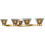 Troy Lighting - Wink 28" LED Bath Wall Sconce, Gold Leaf, Clear Glass - 28" Lamping Info: