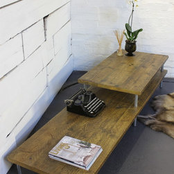 Yumiko Oak Stained Reclaimed Scaffolding Coffee Table - Coffee Tables
