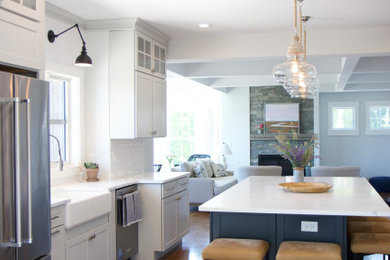Inspiration for a coastal kitchen remodel in Providence