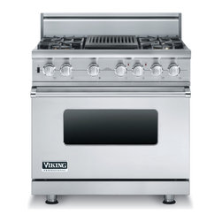 Viking 36" Pro-style Dual-fuel Range, Stainless Liquid Propane | VDSC5364QSSLP - Gas Ranges And Electric Ranges