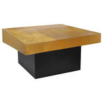 Meridian Furniture - Palladium Textured Metal Coffee Table, Gold - Modernity comes to life in your room with the addition of this Palladium coffee table. A rich matte black metal base supports the boxy top, which features a rich gold textured metal finish to add a boost of luxe style and contemporary panache to your space. Made from iron, this Palladium table is perfect on its own, or buy it with the matching end table for a look that's coordinated to the max.