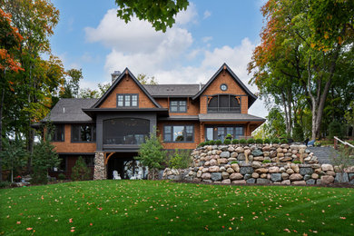Inspiration for a rustic exterior home remodel in Minneapolis