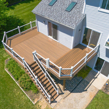 Custom Composite Deck with Golf Course View in Pinckney, MI