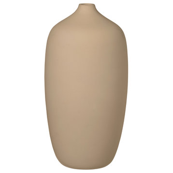 Ceola Vase Ceramic 5X10, Nomad/Khaki