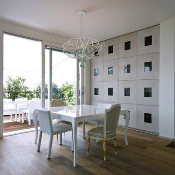 Varaluz Area 51 3-Light Pendant Installed in Dining Room