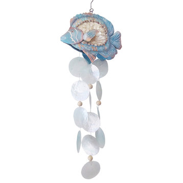 Tropical FIsh Chime with Shell Embellishment
