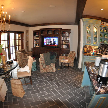 Dining room fireplace