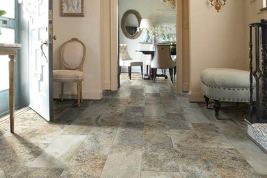 Example of a mid-sized transitional living room design in San Diego
