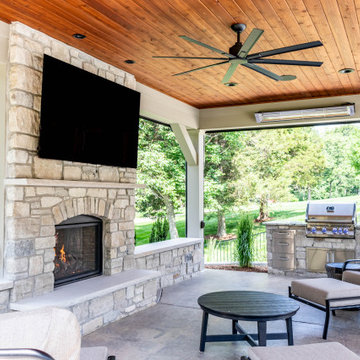 Covered Patio with a Hip Style Roof