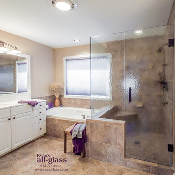 Dublin european style shower enclosure 4 obscure glass