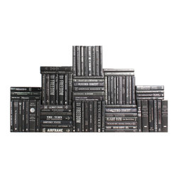 Booth & Williams - Modern Book Wall Set, Onyx/Silver, Set of 75 - Books