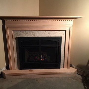 Fireplace in a cabinet Mantel