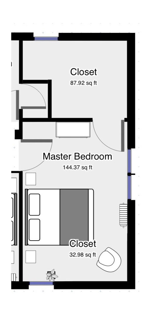 Placement of bed under sloped ceiling