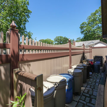 Amazing Brown and Adobe Curved PVC Vinyl Illusions Picket Fence