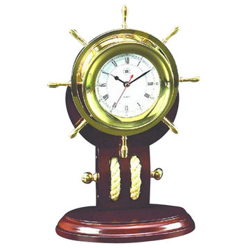 Ship Wheel Pulley Quartz Clock