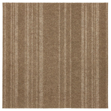 Mohawk Home Tabular Peel and Stick Carpet Tile, Pack of 15, Mink, 24"x24"