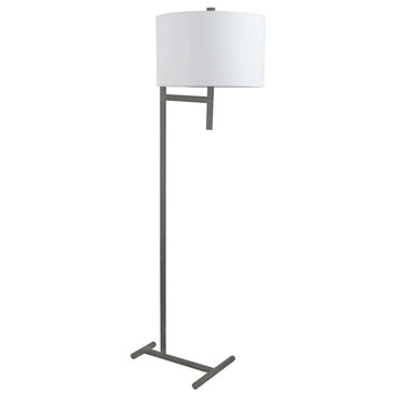 Ladon 1 Light Floor Lamp, Grey