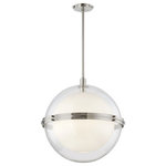 Hudson Valley Lighting - Hudson Valley Lighting 6522-PN Northport - 22" One Light Pendant - Northport 1 Light Pendant - Aged Brass Finish - ClNorthport 22" One Li Polished Nickel CleaUL: Suitable for damp locations Energy Star Qualified: n/a ADA Certified: n/a  *Number of Lights: Lamp: 1-*Wattage:100w E26 Medium Base bulb(s) *Bulb Included:No *Bulb Type:E26 Medium Base *Finish Type:Polished Nickel