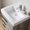 Dowell 18" FTB Resin Bathroom Vanity Basin, White, 24wx18dx6h
