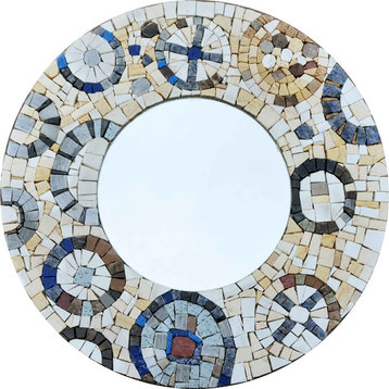 Frame Mirror Center, Mosaic Patterns, 24"x24"