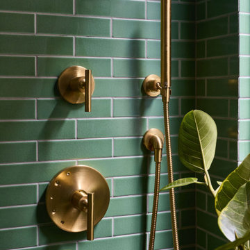 2x8 Sea Green Bathroom