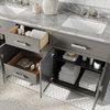 Polaris Bathroom Vanity, Double Sink, 72", Cashmere Gray, Freestanding