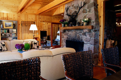 Living room - rustic living room idea in San Francisco