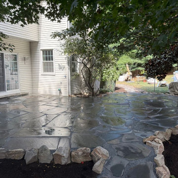 A Natural Flagstone Patio Transformation in Downingtown