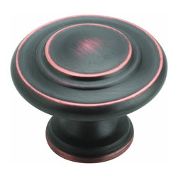 Amerock TPK1586ORB Inspirations Three Ring Knob Oil Rubbed Bronze, 1-3/8-Inch Di - Cabinet And Drawer Knobs