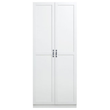 Hopkins Modern Freestanding Storage Closet, White, 1-Piece