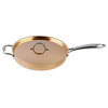 Le Chef 5-Ply Copper Saute Pan With Copper Lid, 3 3/4 qt