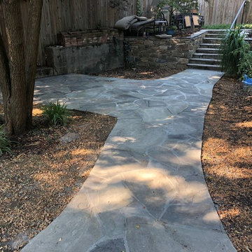 Irregular Flagstone Walkway and Steps on Reservoir Rd, Washington, DC