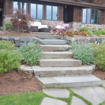 Irregular Bluestone Steps and Walkway