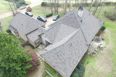 New architect shingle roof - Owens Corning TruDef Oakridge Driftwood