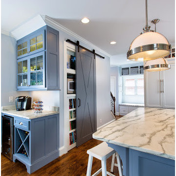 Classic White & Blue Kitchen: JRR/s Detailed Design Drawings