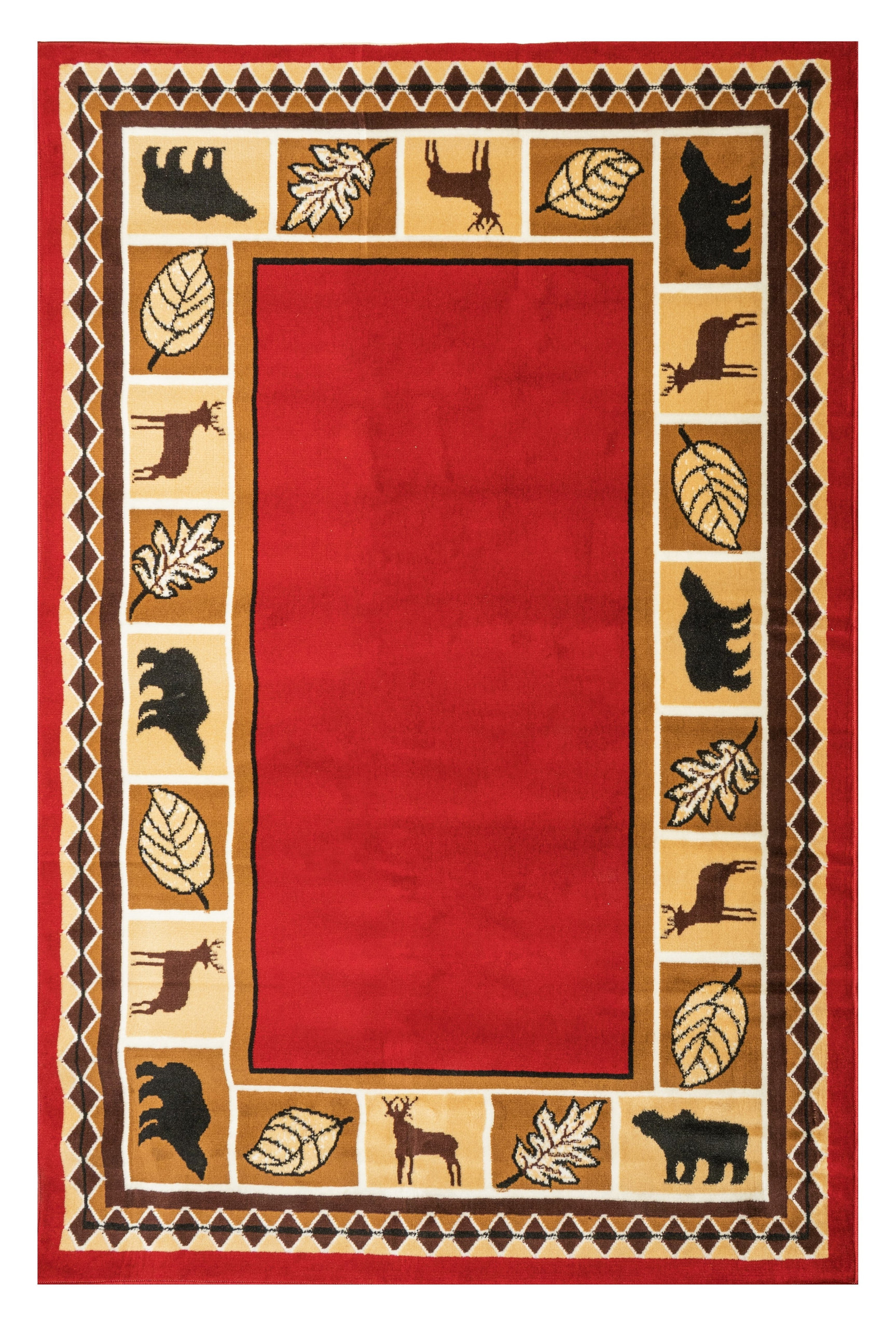Wildlife Bear Moose Rustic Lodge Cabin Area Rug, 2'x4' - Rustic - Hall ...