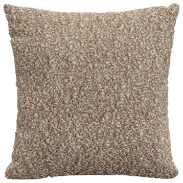 Red from Scalamandred Crafted by Cloth & Company Decorative Pillow, Push Boucle Camel
