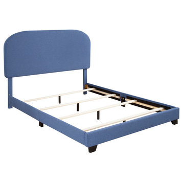 Rounded Modern Bed-in-a-Box, Blue, King