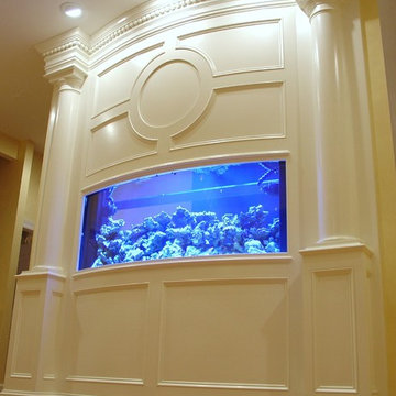 Built-in Aquarium, Fireplace, and Theater