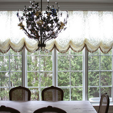 Balloon Shades in Dining Room
