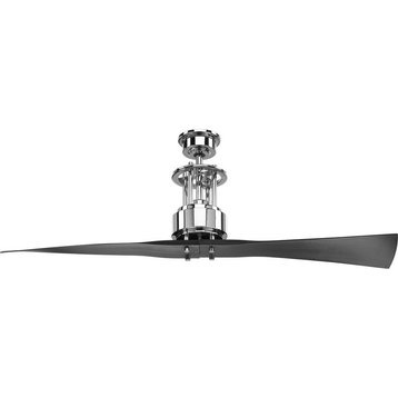 Progress Spades Collection 56" Two-Blade Ceiling Fan P2570-15, Polished Chrome