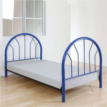 02054bu Acme Furniture Silhouette Twin Size Metal - Blue