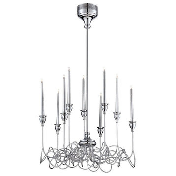 Traditional 9-Light Chandelier - 22 inches - Chandeliers - Chandelier