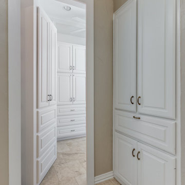 Kitchen Remodel with Storm-Ready Cellar and Hidden Bathroom Storage in Plano