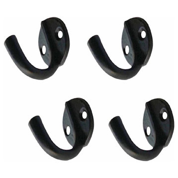 4 Hook Wrought Iron Black RSF Coat 1 1/2" X  1 3/4" |