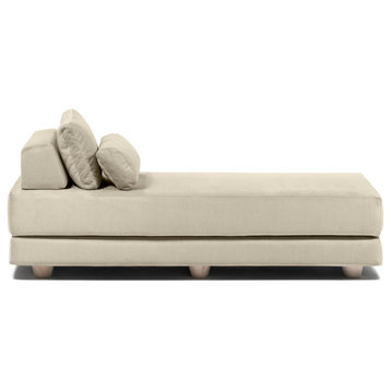Jaxx Balshan Chaise Lounge Daybed, Ivory