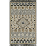 Momeni - Momeni Tahoe Hand Tufted Transitional Area Rug Ivory 3'6" X 5'6" - Southwestern motifs get a modern edge in the graphic design elements of this decorative area rug collection. Available in a stunning array of tribal patterns, each floorcovering features a geometric repeat inspired by iconic tribal prints. Diamonds, crosses, medallions and stars form repeating stripes and intricate linework while tassels at the top and bottom of the rug accentuate the exotic vibe of the collection with a fun, fringed border. Exceptional in style and composition, each rug is han