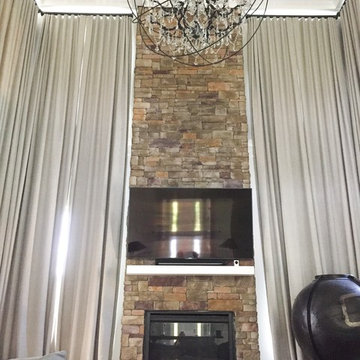 Blackout Linen Extra Long ,Ripple Fold Drapery Panels.
