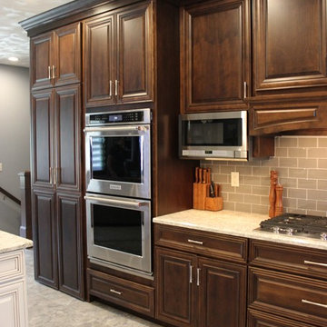 Geneseo, IL- Rich Mocha Stained Cabinets and Cambria Berwyn Quartz Kitchen