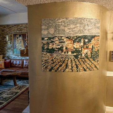 Geometric Scene Floral Mosaic